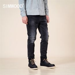 Autumn Winter Slim Fit Tapered Jeans Black Denim Trousers Classical Jean High Quality Brand Clothing SJ130915 201128