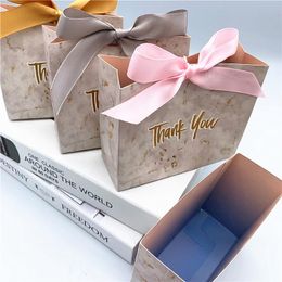 Gift Wrap 10-50pcs Valentine Boxes Mini Marble Bag Day Wedding Candy Box Packaging Romantic Decoration