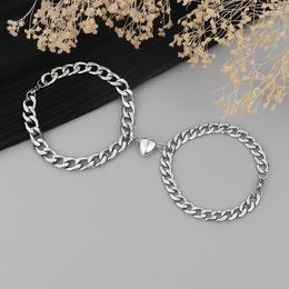 Link Chain Pcs Punk Friend Bracelet For Women Stainless Steel Armband Silver Colour Couple Wrist Cuban Chains Schmuck GiftLink Lars22