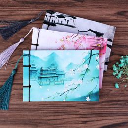 Notepads Creative Retro Wirebook A6 Small Notebook Blank Gifts Portable Notepad With Tassel Office School Supplies DropNotepads