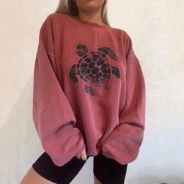 Harajuku Women Tshirts Cute Print Casual Top Long Sleeve Sweatshirt Pullover Clothing Spring Solid Pink Sport Shirts 2022 Women's T-Shirt