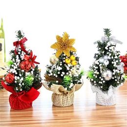 Mini Christmas Decoration Tree Festival Desktop Small Party for Home Year Y201020