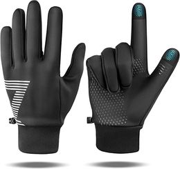 -Анти скольжение холодная погода теплые спортивные перчатки с антитерящей пряжкой для бега по печье езды на велосипеде Работа