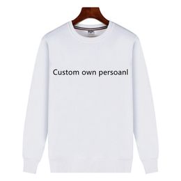 Sweatshirt Custom Round Neck Cotton Jacket Men and Women Printing Embroidery Hoodie Sweater Dropship 220722