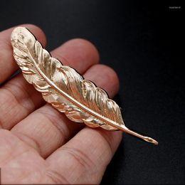 Pins Brooches High-grade Simple Feather Gold Metal Men's Suit Collar Needle Lapel Pin For Men Women Accessories Brooch Jewellery Luxury Roya22