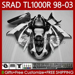 Body Kit For SUZUKI SRAD TL1000 R TL-1000 TL 1000 R TL1000R Grey white 98-03 Bodywork 118No.124 TL-1000R 1998 1999 2000 2001 2002 2003 TL 1000R 98 99 00 01 02 03 OEM Fairing