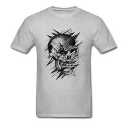 Men's T-Shirts Geek Skulls Not Dead Cool T Shirts Customized Company Team Good Quality Tee Shirt Homme Camisetas Women Men Regular Tshirts