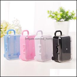 Acrylic Clear Mini Suitcase Candy Box Chocolate Packaging Wedding Party Festive Gift Table Decoration Hha777 Drop Delivery 2021 Keepsakes Gi