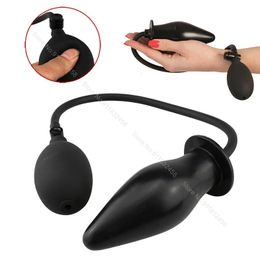Sex Toy Massager Adult Toys for Women and Men Inflatable Rubber Anal Butt Plug Dildo Expandable Plugs Massage Game Store