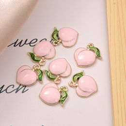 Diy Oil Drop Fruit Peach Jewelry Accessories Headwear Earrings Pendant 1222777