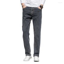 Men's Jeans Autumn Loose Thick Blue Men Business Casual Cotton Advanced Stretch Denim Pants Male Brand ClothingMen's Heat22