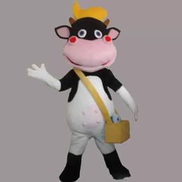 Factory Hot Adult Size Cow Baby Mascot Wear Cross Bag Bull Animal Custom Fancy Dress Costume Shool Event Birthday Party Kids Costu