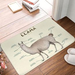 Carpets Anatomy Of A Llama Alpaca Doormat Bedroom Welcome Carpet Entrance Home Hallway Animal Dustproof Floor Rug Door Mat Bath