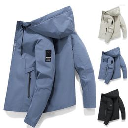 Men's Jackets Spring Autumn Zipper Hood Outerwear Super Soft Men Jacket Long Sleeves StreetwearMen's