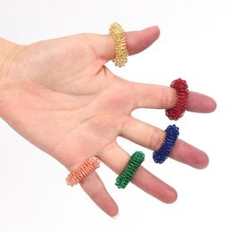 6PCS Spiky Sensory Finger Acupressure Ring UK School Fidget Toy For Kids Adults 