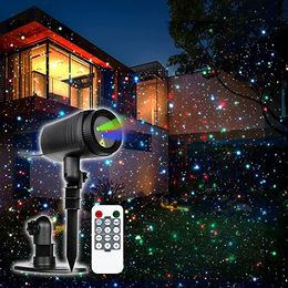 Laser Light Projector Outdoor Lighting Garden Lawn Lamps Christmas Projector Laser Light Waterproof RGB Star Moving Effect Lights For Party Home Light