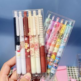 Gel Pens 6pcs/set Kawaii Pen 0.5 Korean Cute Carbon Office School Student Japanese Stationery Supplies Material Escolar