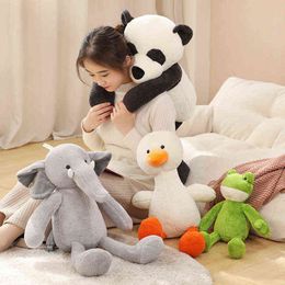 Cm Beautiful Cartoon Elephant Frog Panda Duck Peluche Toy Stuffed Soft Animal Dolls Kawaii Cushion Birthday Gift J220704