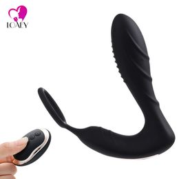 Wireless Remote Control Male Prostate Massager Silicone Anal/vagina Vibrator 10 Speed Masturbator sexy Toys For Man Woman Adult