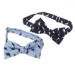 Bow Ties Polyester Silk Bowties Suit Dinosaur Print Tie For Men Male Neckwear Wedding Party Accessories Fred22