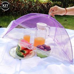 1PC Kitchen Accessories Food Covers Mesh Foldable Kitchen Anti Fly Mosquito Tent Dome Net Umbrella Picnic Protect Food Cover Y220526