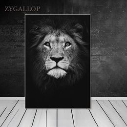 Animal Wall Art Canvas Painting Lion Elephant Deer Horse Poster and Prints Modern Decor Wall Pictures for Living Room Decoration