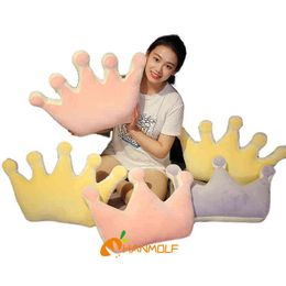 Cm Filled Crown Cushion Down Cotton Soft FivePoint ThreePoint Decor Plush For Sofa Chair Children Present J220704