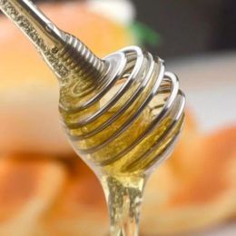 Wholesale Spoons Stainless Steel Honey Dipper Stick Drizzle Honey with Ease No More Mess with Honey Dipping Unique Spiral Shape DH987