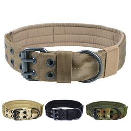 Military Tactical Dog Collar K9 Working Durable Nylon Outdoor Training Pet s For Small Large s Products Y200515
