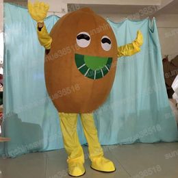 Halloween Kiwifruit Mascot Costume Top Quality Cartoon Simulation Charitable activities Unisex Adults Size Christmas Birthday Party Costume Outfit