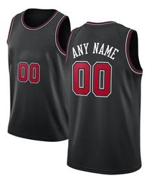 Printed Chicago Custom DIY Design Basketball Jerseys Customization Team Uniforms Print Personalised any Name Number Mens Women Kids Youth Black Jersey