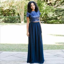 Skirts Navy Blue Excellent Pleated Chiffon Elastic Waist Skirt Women Spring Summer Autumn Fashion Long Maxi High Quality Custom