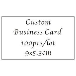 Custom 9x5.3cm 100 pcslot Company Business Cards With Printing Personality Name Card Make Your Own Designs 220608