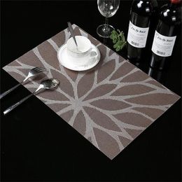 Fyjafon 4/6pieces Table Mats Set Heat Protection Table Mat PVC Oilproof Waterproof Placemats Dining Table Mats Decor Placemat T200415