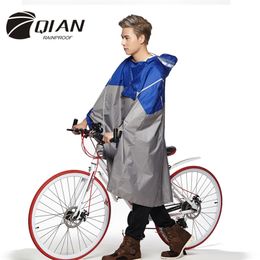 QIAN RAINPROOF Professional Outdoor Fashionable Rain Poncho Backpack Reflective Tape Design Climbing Hiking Travel Rain Cover 201015