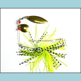 Baits Lures Fishing Sports Outdoors 19.8G/0.7Oz Spinner Bait Lure Spoons Fresh Water Shallow Bass Walleye Crappie Minnow Spinnerbait 20Ps