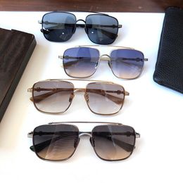Brand Designer Men Sunglasses Women Titanium Square Frame Eyewear Mens Grey Brown Lenses Eyeglasses Fashion UV Protection Driving Sun Glasses with Original Box