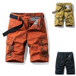 Men Clothing Overalls Shorts Cotton Casual Shorts Men Bermuda Sports Jogging Fashion Belt Shorts Men