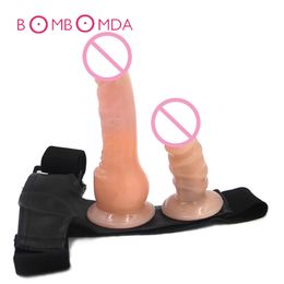 Strap On Dildo Anal Plug Vagina Butt Double Stimulation Realistic Huge Penis Adult sexy Toys for Woman Lesbian Masturbators