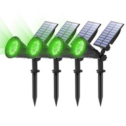 2PCS led grow light Spotlight Solar 4 Bright 3 Lighting Modes Outdoor Garden Wireless Security Solar Powered Flood