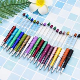 500pcs Add A Bead DIY Pen Beads Pens Customizable Lamp Work Craft Writing Tool Ballpoint Pens SN4350