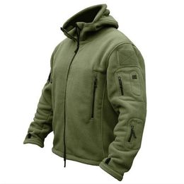 Outdoor Jackets Hoodies Men US Military Winter Thermal Fleece Tactical Jacket s Sports Hooded Coat Softshell Hiking Army 220826