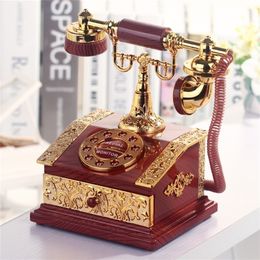 Lover Wedding Home decor Music Box Classical Red Telephone Figurine Desktop Jewelry Box Luxurious Gift High Quality Music Box 210317