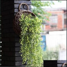 Artificial Flowers Vine Ivy Leaf Silk Hanging Fake Plant Plants Green Garland Home Wedding Party Decoration Drop Delivery 2021 Decorative