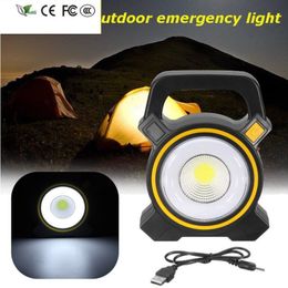 New KB819 Built-in Battery Solar Portable Rechargeable LED Flood Light Outdoor Garden Work Spotlight Square Lighting Lantern Yunmai