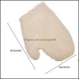 Bath Brushes Sponges Scrubbers Bathroom Accessories Home Garden Natural Sisal Gloves 20X16Cm Spa Shower Scrubber Mitt Soften Skin Glove R