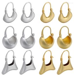 Hoop & Huggie Gold Colour Silver Women Bag Earrings Cute Creative Small Fashion Jewellery Wholesale VE586Hoop Odet22