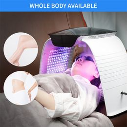 facial light skin care Rejuvenation 7 colors pdt led light therapy wrinkle removal machine body face mask anti acne hot and cold nano spray device