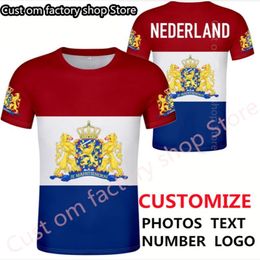 NETHERLANDS t shirt diy free custom name p o Men Tshirt Short Sleeve T shirt Loose O neck Summer Mens Clothes 220616