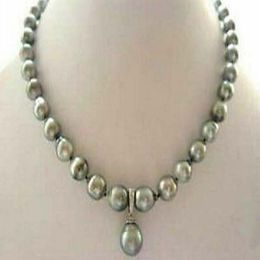 High Tahitian Pearl Necklace with Pendant 18inch